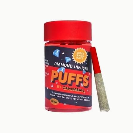 Puffs - Super Lemon Haze Diamond Infused Cannabals