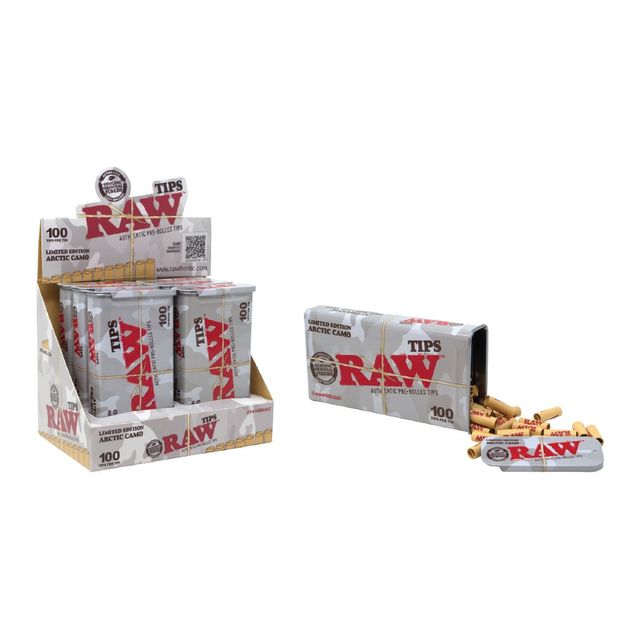 Tin Arctic Camo 100ct tips RAW