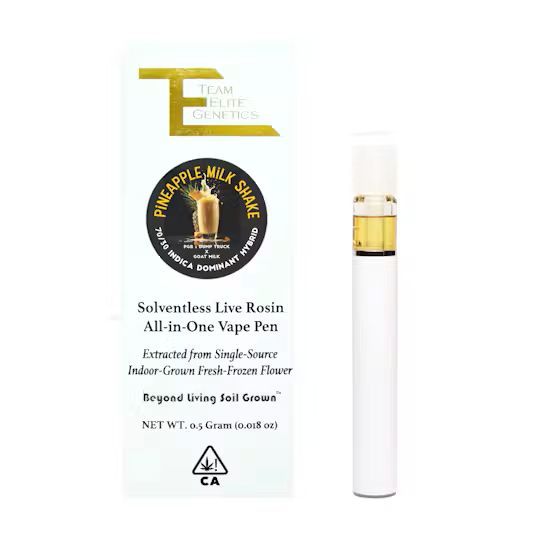 Pineapple Milkshake Solventless Rosin Vape Team Elite Genetics