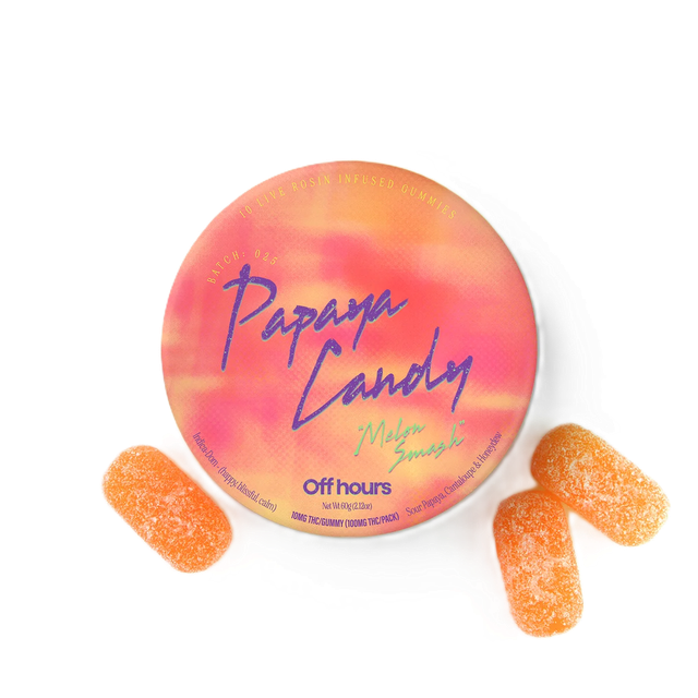 - Papaya Candy Live Rosin Gummies Off Hours
