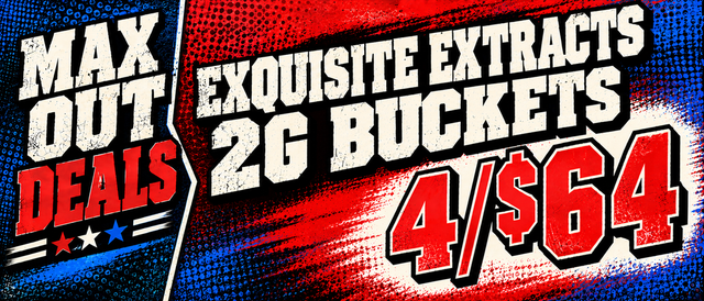 Cannabis Promo, Cannabis Sales, Cannabis Discounts, Cannabis on Sale, EXQUISITE EXTRACTS 2G BUCKETS — 4/$64