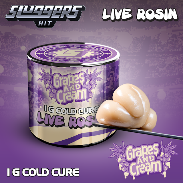 Sluggers - 1g - Live Rosin - Hybrid - Grapes & Cream Sluggers
