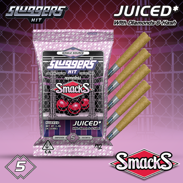Sluggers - Infused Preroll - 0.7g 5pk - Hybrid - Smacks Sluggers