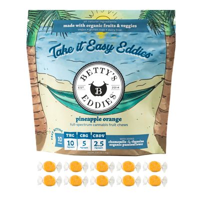 Pineapple Orange 1:2:4 CBDv:CBG:THC Betty's Eddies