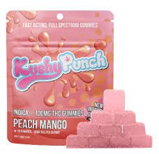 Peach Mango 100mg 10pk Kushy Punch Peach Mango 100mg 10pk Kushy Punch