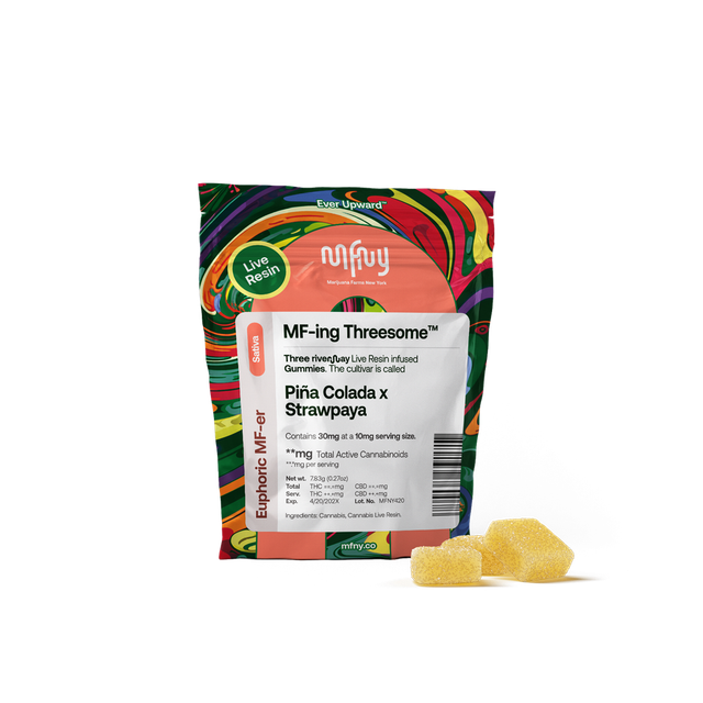 Pina Colada x Strawpaya 3 Pack Live Resin Gummies MFNY