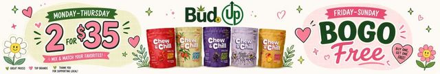 Cannabis Promo, Cannabis Sales, Cannabis Discounts, Cannabis on Sale, CHEW&CHILL FRI-SUN BOGO FREE 🍬