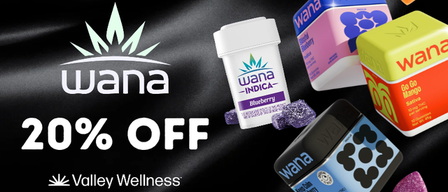 Cannabis Promo, Cannabis Sales, Cannabis Discounts, Cannabis on Sale, 20% Off Wana!