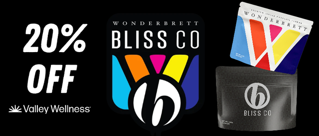 Cannabis Promo, Cannabis Sales, Cannabis Discounts, Cannabis on Sale, 20% Off Bliss Co & Wonderbrett Flower & Prerolls!