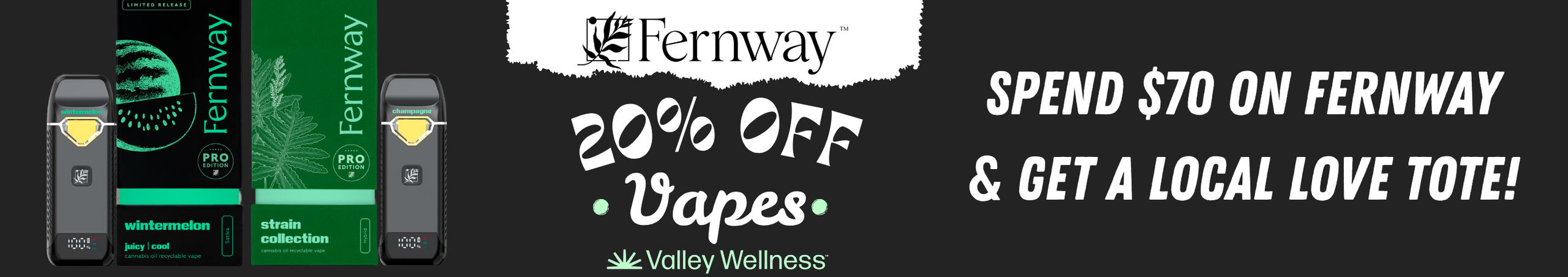 Cannabis Promo, Cannabis Sales, Cannabis Discounts, Cannabis on Sale, 20% Off Fernway!
