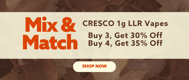 Cannabis Promo, Cannabis Sales, Cannabis Discounts, Cannabis on Sale, Cresco 1g LLR Cartridge Bundle!