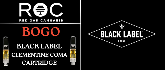Cannabis Promo, Cannabis Sales, Cannabis Discounts, Cannabis on Sale, Black Label Clementine Cartridge
