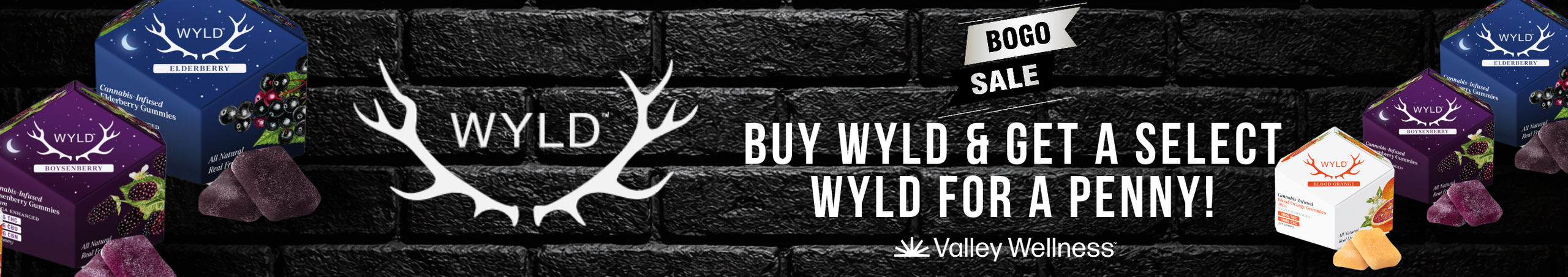 Cannabis Promo, Cannabis Sales, Cannabis Discounts, Cannabis on Sale, Buy Any WYLD, Get A Select Wyld For A Penny!