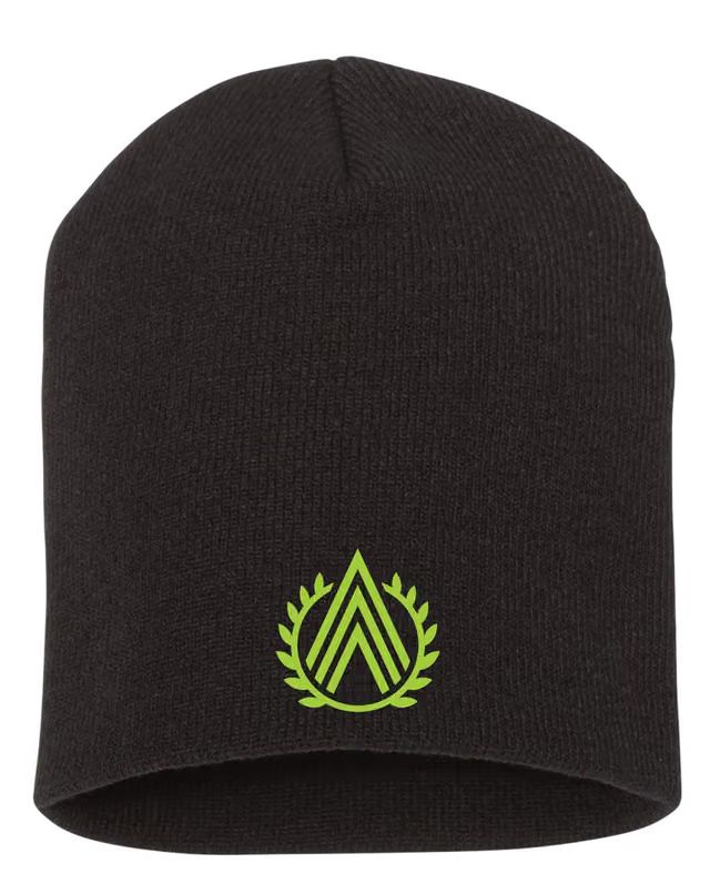 Cuffed Black Beanie - 12" Altius