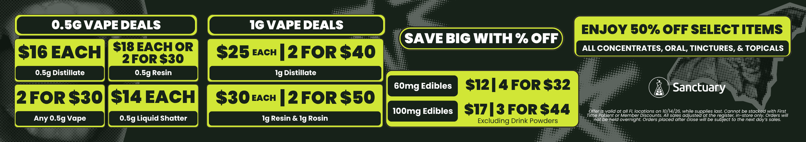 Cannabis Promo, Cannabis Sales, Cannabis Offers, Cannabis on Sale, Daily 2