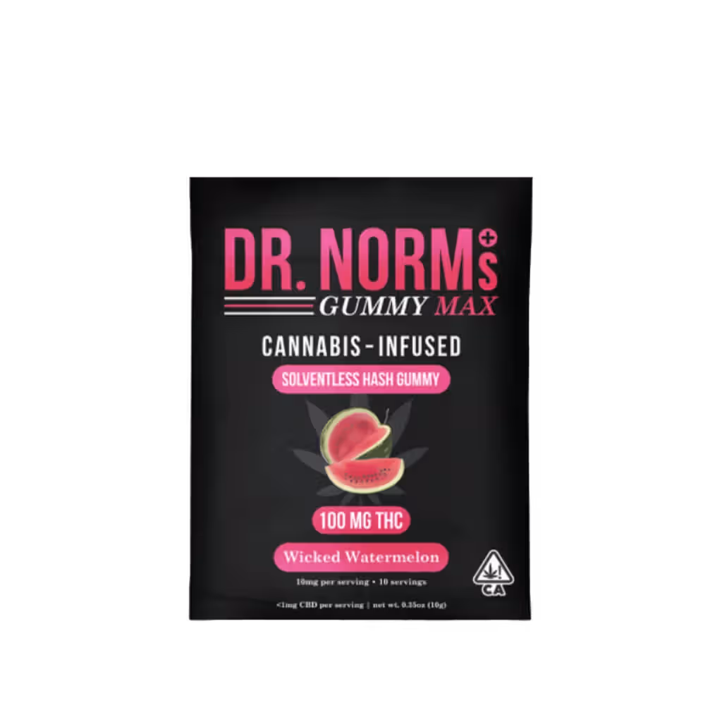 DR. NORM'S: Watermelon Solventless Hash Gummy - 100mg