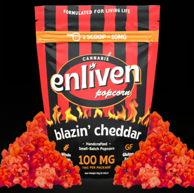 BLAZIN CHEDDAR POPCORN Enliven