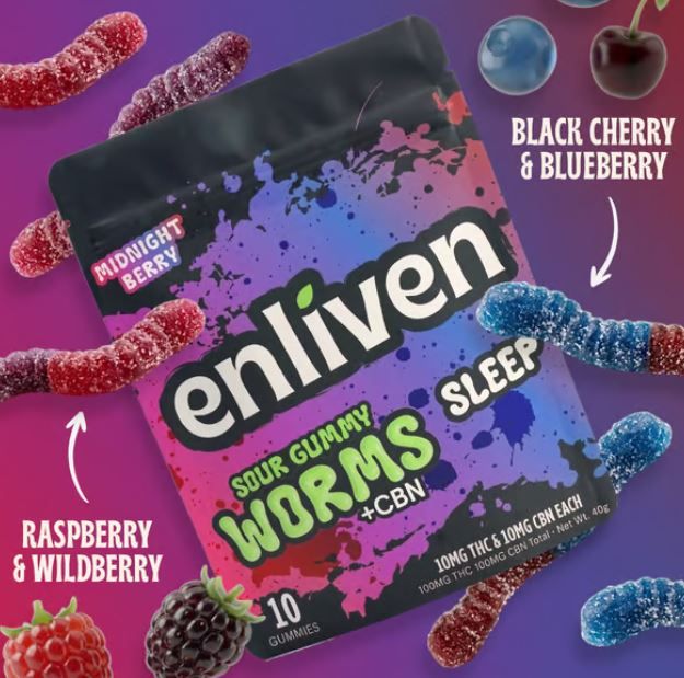 SOUR GUMMY WORMS-SLEEP Enliven