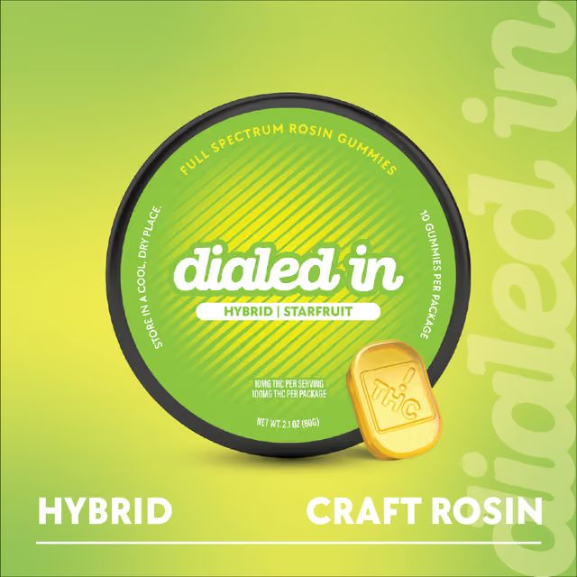Starfruit Classic 10Pk Solventless Rosin Gummies Dialed In Starfruit Classic 10Pk Solventless Rosin Gummies Dialed In