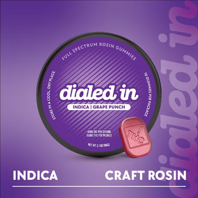 Grape Punch Classic 10pk Solventless Rosin Gummies Dialed In Grape Punch Classic 10pk Solventless Rosin Gummies Dialed In