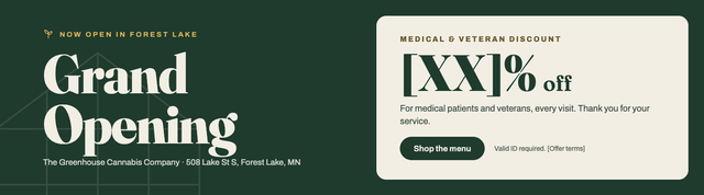 Cannabis Promo, Cannabis Sales, Cannabis Discounts, Cannabis on Sale, Veteran Savings