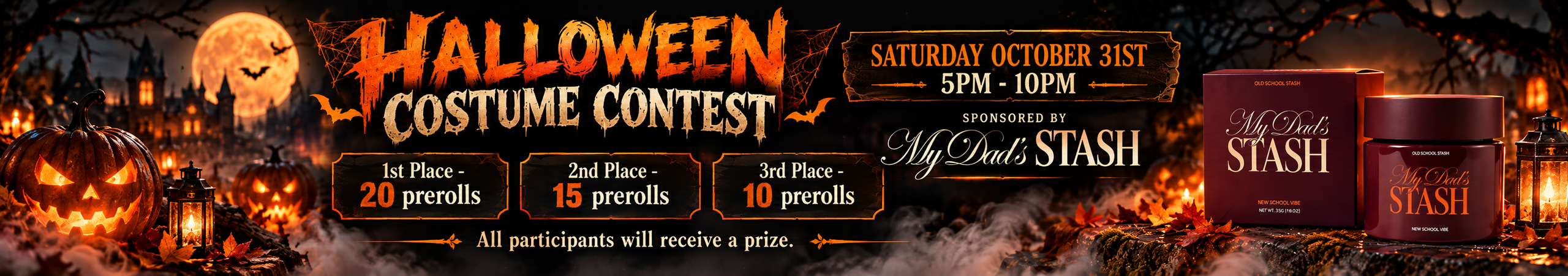 Cannabis Promo, Cannabis Sales, Cannabis Discounts, Cannabis on Sale, Halloween Costume Contest