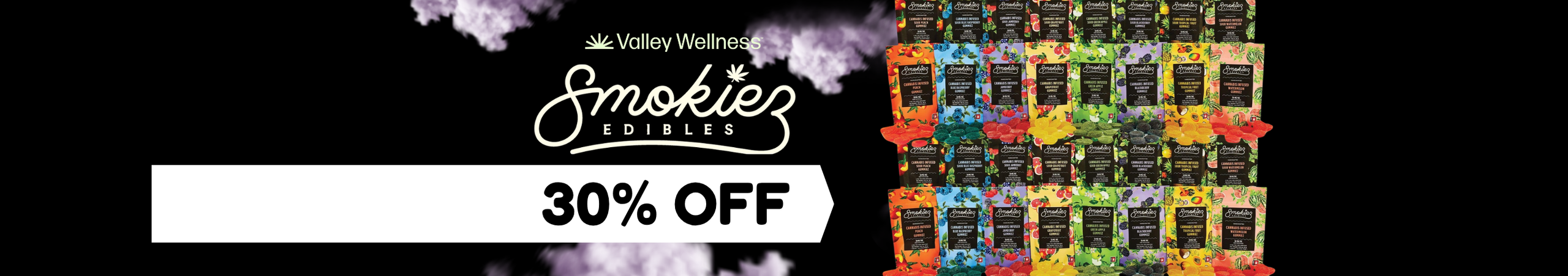 Cannabis Promo, Cannabis Sales, Cannabis Discounts, Cannabis on Sale, 30% Off Smokiez!