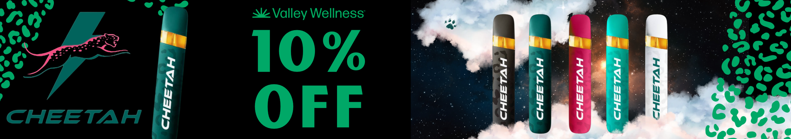 Cannabis Promo, Cannabis Sales, Cannabis Discounts, Cannabis on Sale, 10% off Cheetah