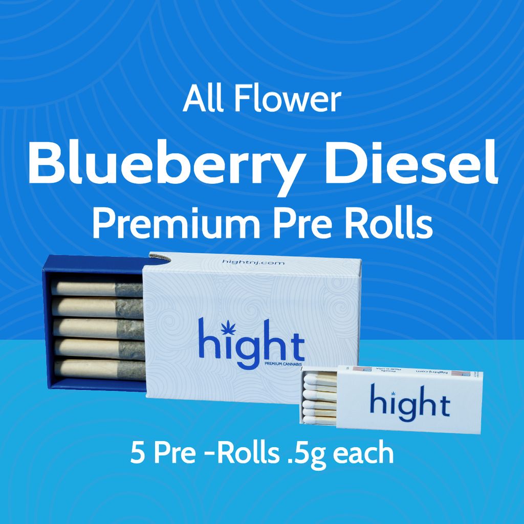 Hight Blueberry Diesel Pre-Rolls 0.5g | 5pk