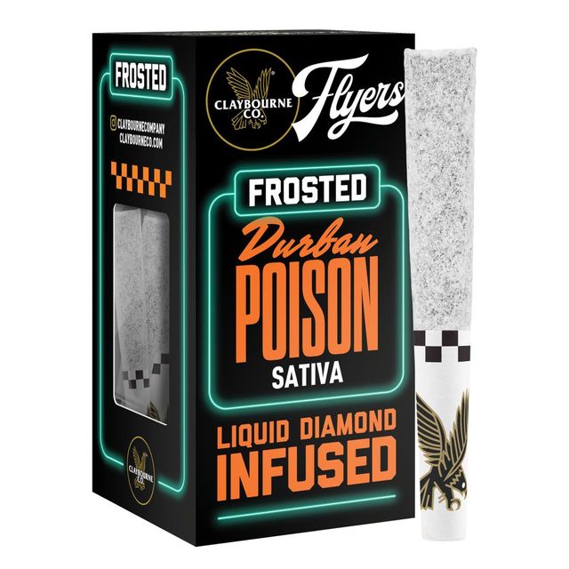 Durban Poison 5 Pack Liquid Diamond Infused Pre-Rolls Claybourne Co.