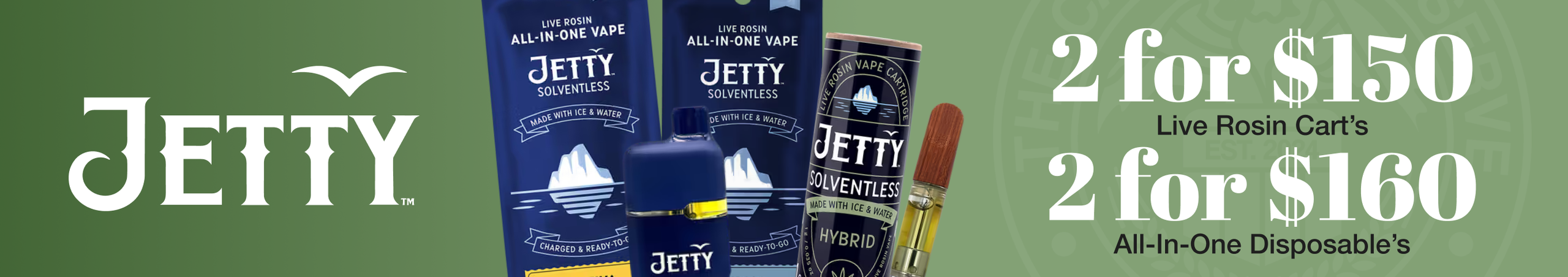 Cannabis Promo, Cannabis Sales, Cannabis Discounts, Cannabis on Sale, Jetty Vape BOGO
