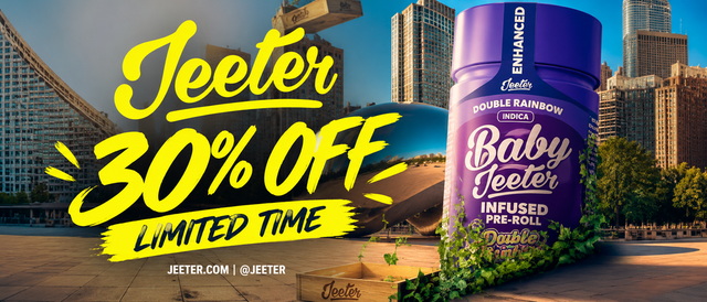 Cannabis Promo, Cannabis Sales, Cannabis Discounts, Cannabis on Sale, 30% Off Jeeter (Limited Time)