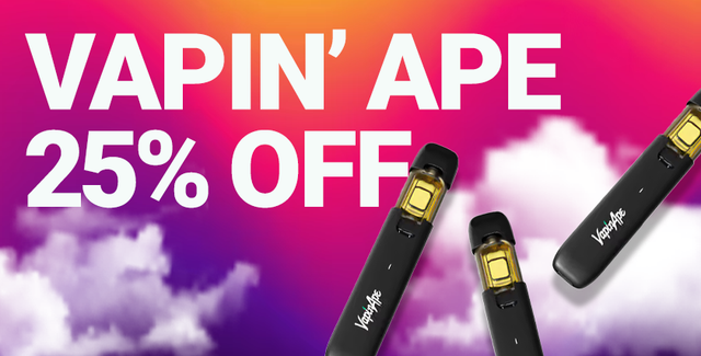 Cannabis Promo, Cannabis Sales, Cannabis Discounts, Cannabis on Sale, Vapin' Ape! New!