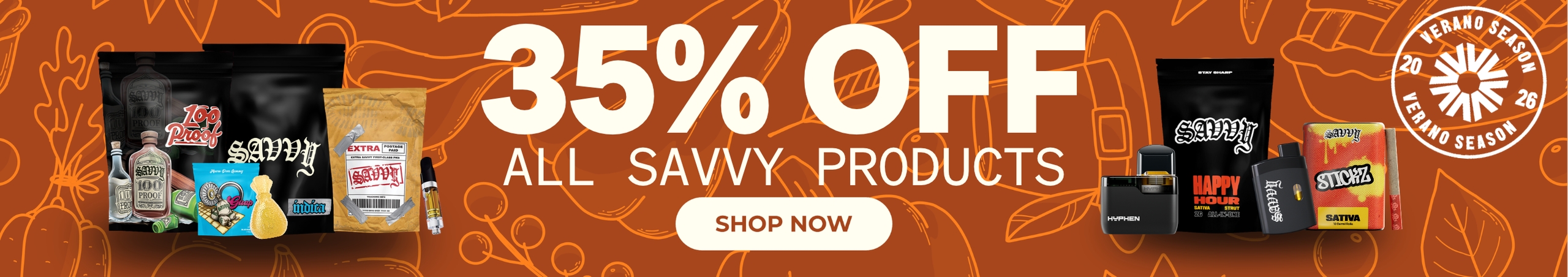Cannabis Promo, Cannabis Sales, Cannabis Discounts, Cannabis on Sale, 35% off Savvy