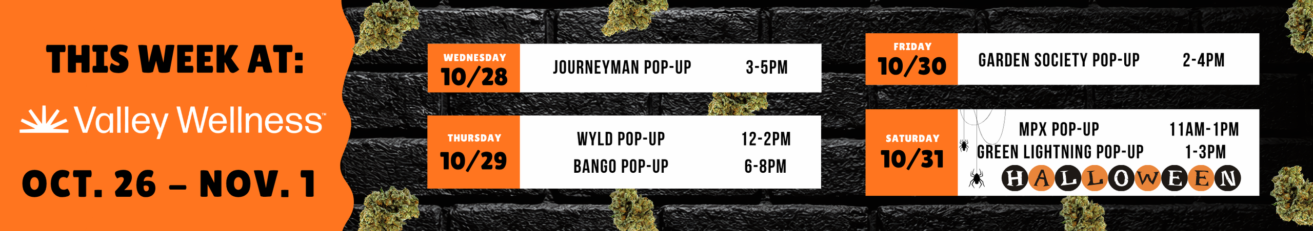 Cannabis Promo, Cannabis Sales, Cannabis Discounts, Cannabis on Sale, This Week, 10/26-11/1