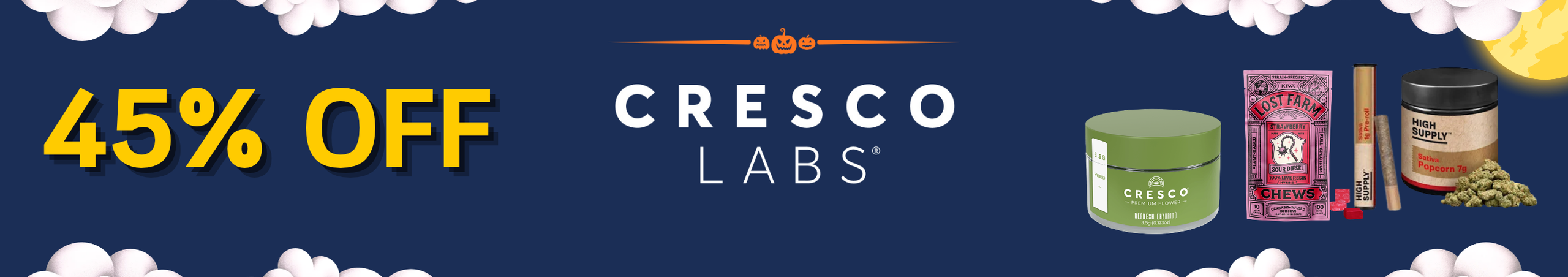 Cannabis Promo, Cannabis Sales, Cannabis Discounts, Cannabis on Sale, 45% Off Cresco