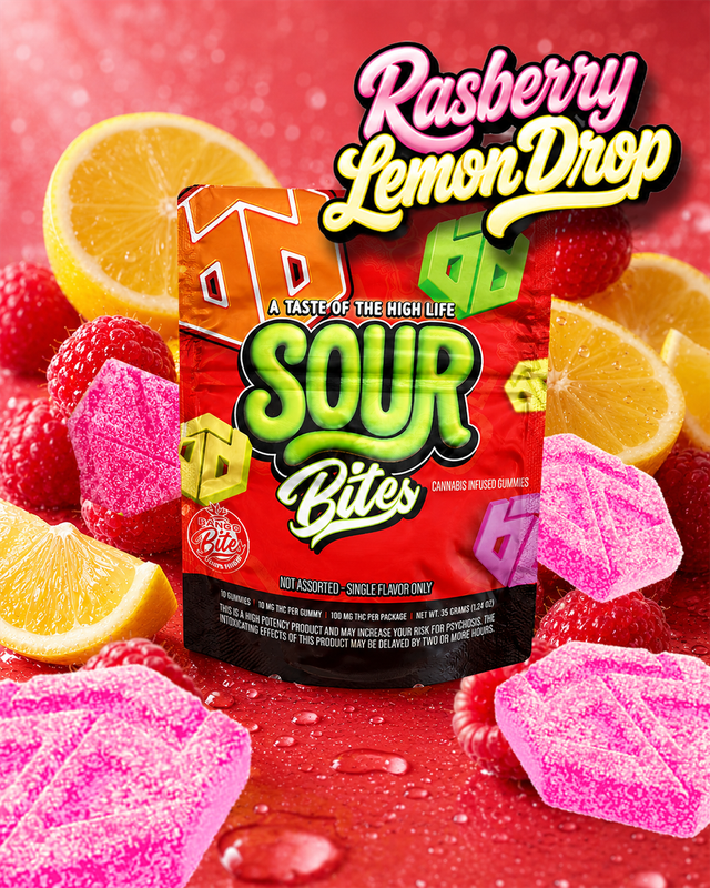 Sour Raspberry Lemon Drop  Bango Bites