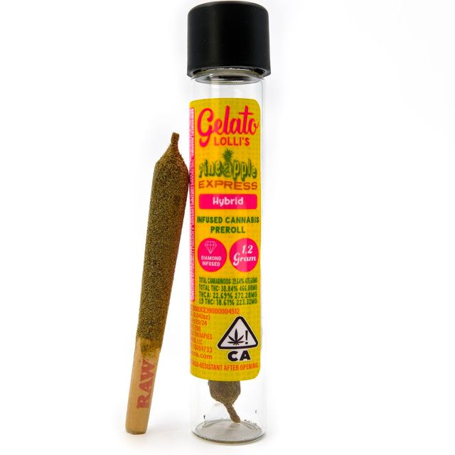 Pineapple Express Lolli's Diamond Infused Pre-Roll Gelato