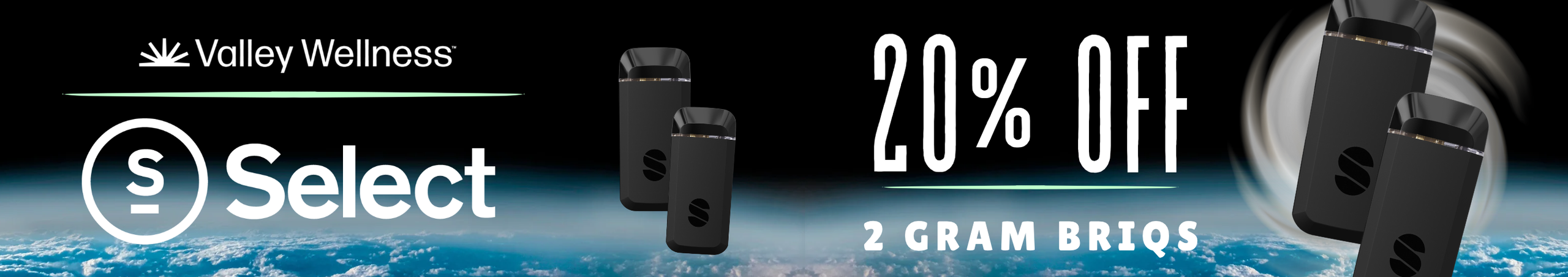 Cannabis Promo, Cannabis Sales, Cannabis Discounts, Cannabis on Sale, 20% Off All 2G Briq Vapes!