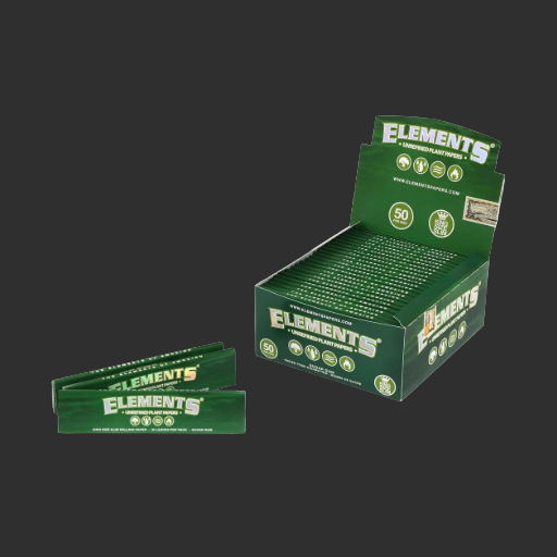 Green Kingsize Slim Rolling Papers Elements