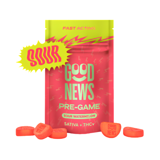 Pregame Sour Watermelon 1:2 THCv:THC Good News