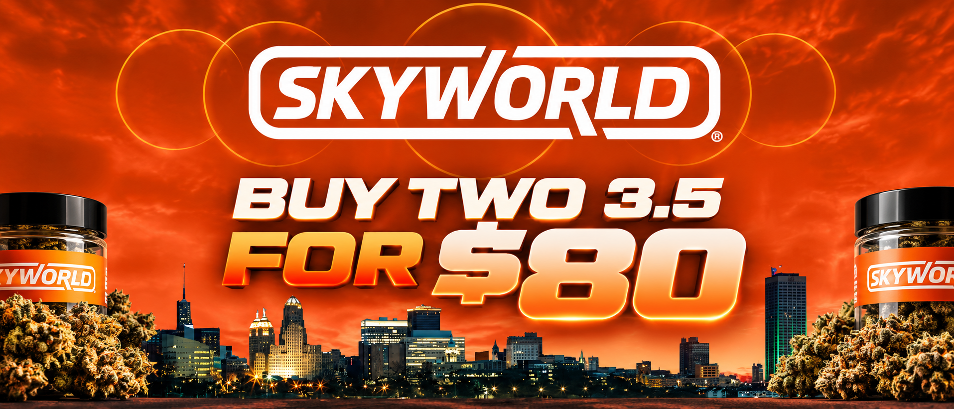 Cannabis Promo, Cannabis Sales, Cannabis Discounts, Cannabis on Sale, skyworld 3.5g  2 for $80