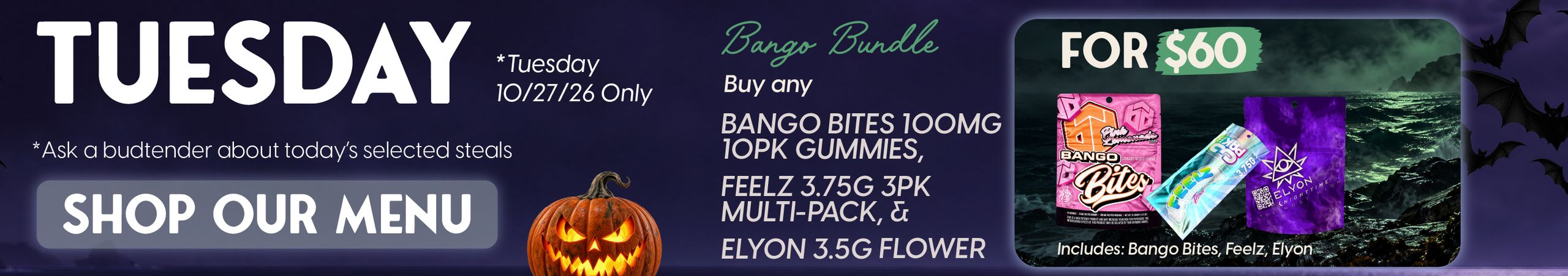 Cannabis Promo, Cannabis Sales, Cannabis Discounts, Cannabis on Sale, Bango Bundle for $60