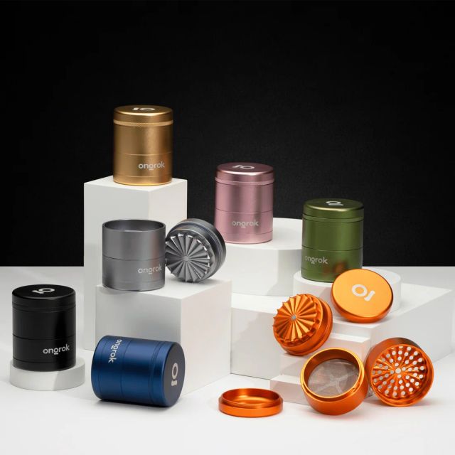 5 Piece Flower Petal Toothless Grinder with Storage - Assorted Colors ONGROK 5 Piece Flower Petal Toothless Grinder with Storage - Assorted Colors ONGROK