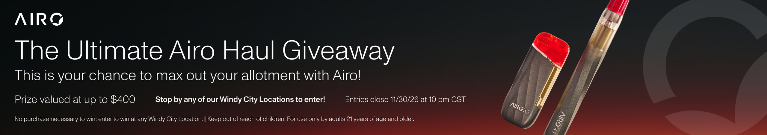 Cannabis Promo, Cannabis Sales, Cannabis Discounts, Cannabis on Sale, Airo Giveaway