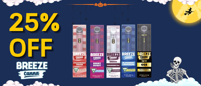 Cannabis Promo, Cannabis Sales, Cannabis Discounts, Cannabis on Sale, 25% Off Breeze Canna