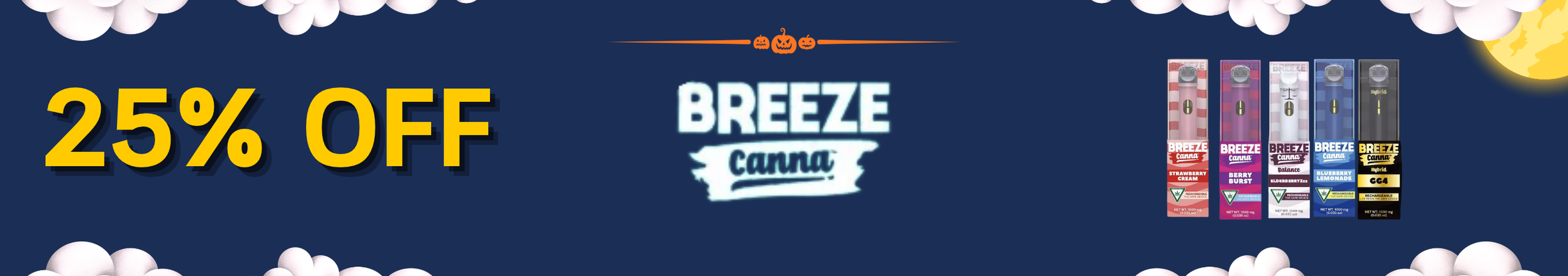 Cannabis Promo, Cannabis Sales, Cannabis Discounts, Cannabis on Sale, 25% Off Breeze Canna