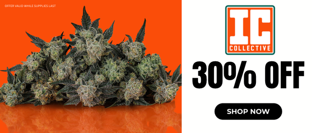Cannabis Promo, Cannabis Sales, Cannabis Discounts, Cannabis on Sale, IC Collective: 30% Off