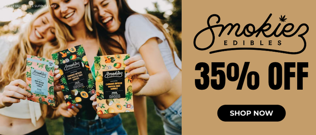 Cannabis Promo, Cannabis Sales, Cannabis Discounts, Cannabis on Sale, Smokiez: 35% Off