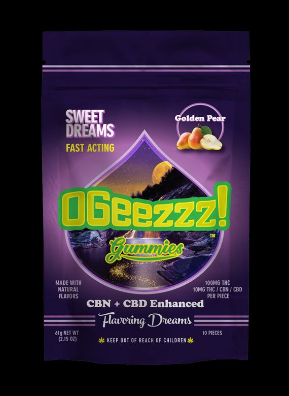 Golden Pear Fast Acting, Long Lasting Sleep 1:1:1 CBN+CBD OGeez!